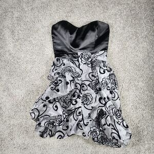 VTG TRIXXI Dress 5 Y2K Ruffle Lace Club Fairy Whimsigoth Coquette Floral Party